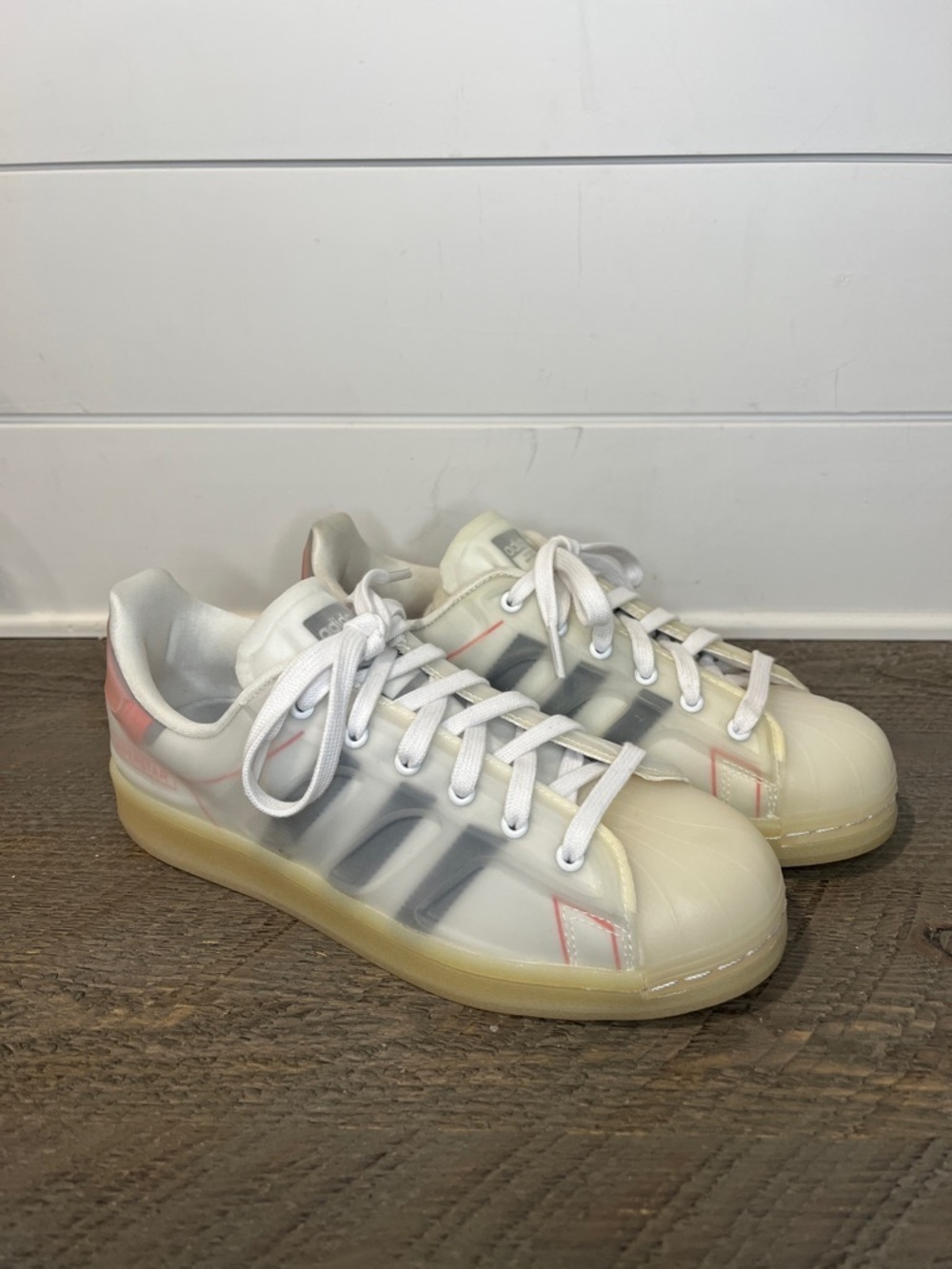 Adidas Superstar Futureshell 'White Semi Solar Red' - Men's 5.5 Women's 7